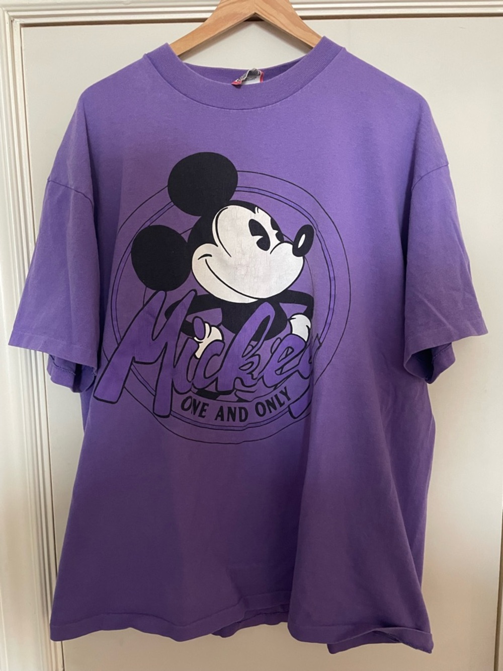 Vintage 90s Disney Purple Mickey Mouse Graphic Tee made in USA